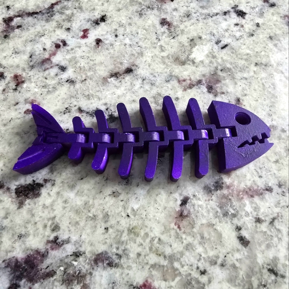 Purple Fish Bone Toy